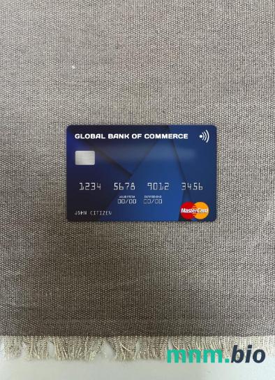 Antigua and Barbuda Global bank of Commerce wygląd zdjęcia mastercard skan PSD + zdjęcie